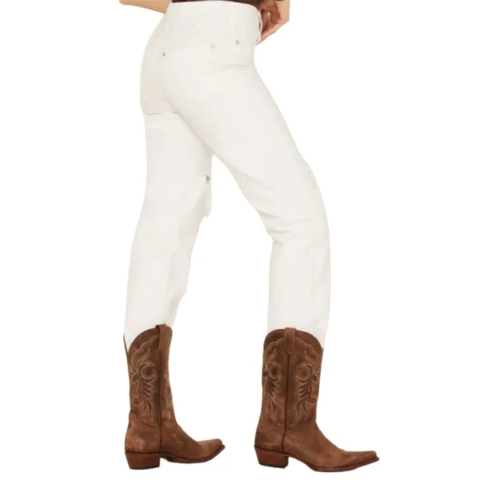 Free People We The Free Tapered‎ Baggy Boyfriend Jeans Chalk White sz 26
